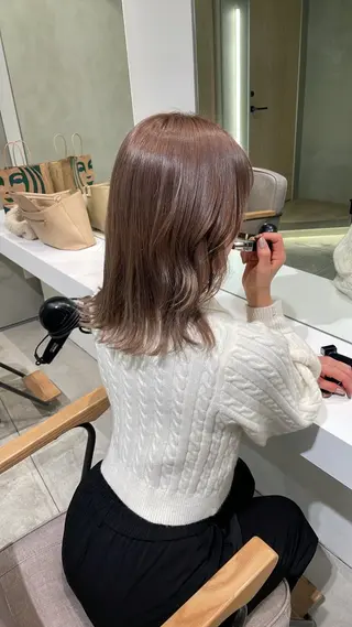 カラー hana🍑 ブリーチなしピンクのヘアスタイル