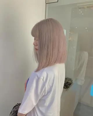 ミディアム カラー パーマ ヘアアレンジ メンズ まつげと眉 Meliaのマツエク・マツパデザイン