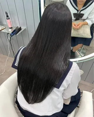ロング ヘアアレンジ 大宮縮毛矯正🩵 レイヤー 佐藤和のヘアスタイル