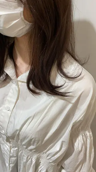 セミロング カラー BLOCK hair makeのヘアスタイル