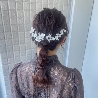 ヘアアレンジ 銀座：似合わせカラー オリーブ🫒アレンジのヘアスタイル