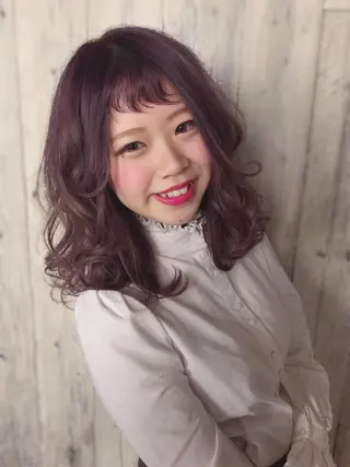ミディアム カラー ジャニヲタ美容師 推しカラー中平海帆のヘアスタイル