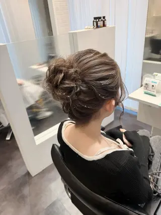 ミディアム ヘアアレンジ ヘアアレンジ/ カラー/hazukiのヘアスタイル