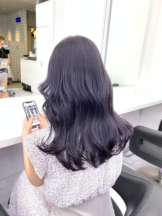 ロング カラー パーマ ヘアアレンジ メンズ キッズ 韓国系🇰🇷🩶 艶暗髪/MEIのヘアスタイル