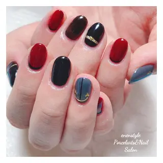 ミディアム ネイル 🐾enen style 🐾のネイルデザイン