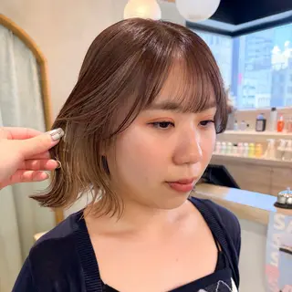 ミディアム ♥️ボブ縮毛矯正/暖 色/minami♥️のヘアスタイル