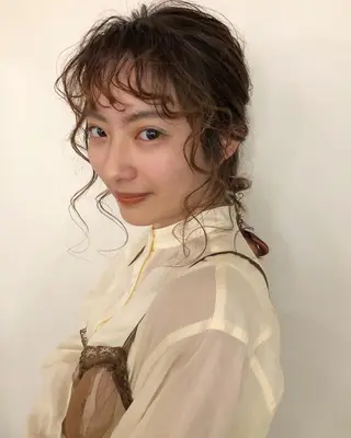 セミロング カラー ヘアアレンジ 髪質改善/レイヤー/ お顔まわり/Ami.のヘアスタイル