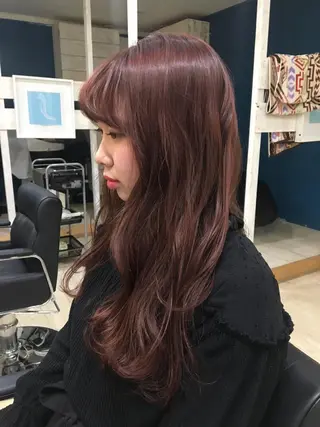 ロング カラー 鷺谷 玲奈のヘアスタイル