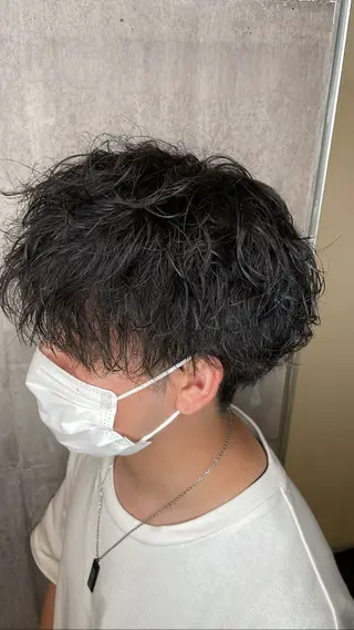 パーマ メンズ 梶田 侑吾のヘアスタイル