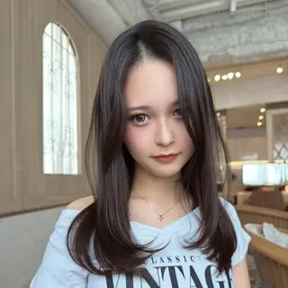 セミロング カラー 棚瀬寧麻/ 縮毛/似合わせcutのヘアスタイル