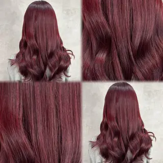 セミロング カラー Rin♡透明感ピンク 🎀白肌ラベンダーのヘアスタイル