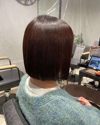 ショート カラー 暖色カラー🍊 ボブ🌿顔周りcutのヘアスタイル