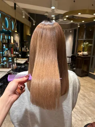 セミロング 艶髪カラー🤍ྀི 強矢　美紗希🩷ྀིのヘアスタイル