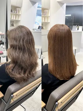 セミロング カラー パーマ 生艶髪&レイヤー🔔 渋谷お薦めNo.1✨のヘアスタイル