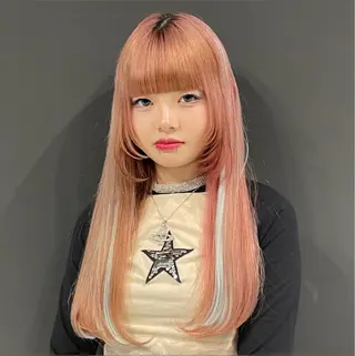 ロング カラー ハイトーン/パーマ/ メンズ / 新宿🌐のヘアスタイル