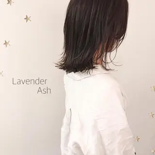ミディアム カラー 市川 千夏のヘアスタイル