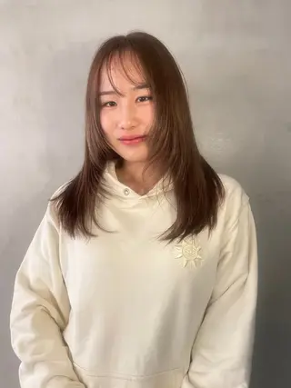 セミロング 🎀海外ヘア/表参道 Satone🎀のヘアスタイル