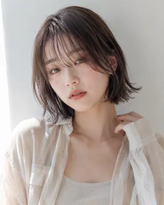ミディアム カラーモデル募集☆ 小園彩夏のヘアスタイル