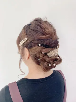 ロング やました りなのヘアスタイル