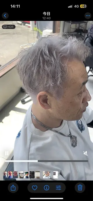 ショート カラー メンズ メンズパーマ& ハイトーン特化谷村のヘアスタイル
