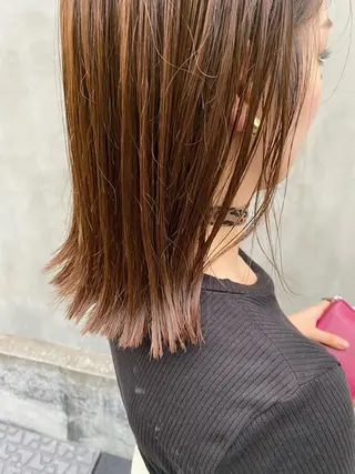 ミディアム カラー パーマ ヘアアレンジ メンズ キッズ ネイル マツエク・マツパ インナーカラー/ KANAのヘアスタイル