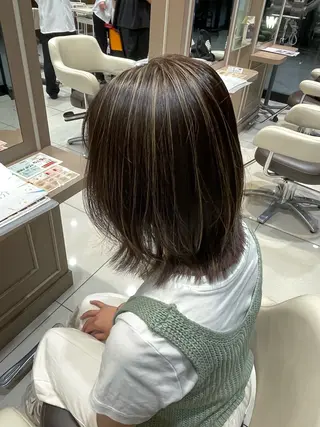 ミディアム カラー 𓊆美髪矯正𓊇岡田 昂樹のヘアスタイル