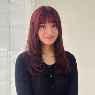 セミロング ロングレイヤー/桂駅 /佃 優華🧸💓のヘアスタイル