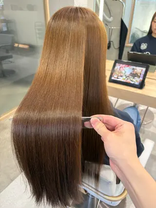 ロング 髪質改善×透明感 カラー🫧ふうま🪽のヘアスタイル