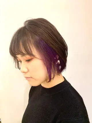 ショート 斉藤大河 カラー/縮毛矯正のヘアスタイル