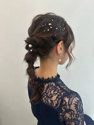 セミロング ヘアアレンジ レイヤー/ヘアセット 💐nao.のヘアスタイル