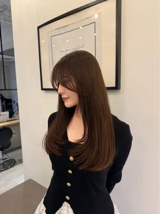 セミロング カラー 💘韓国レイヤー上 品カラーruru💘のヘアスタイル