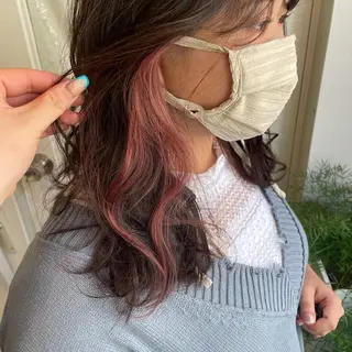 セミロング カラー 北川 智海のヘアスタイル
