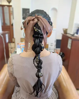 ロング ヘアアレンジ ブランシェ勝川南口店 石原 あゆみのマツエク・マツパデザイン
