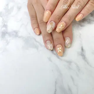 ネイル モチの良さ◉ フィルインネイル♡のネイルデザイン