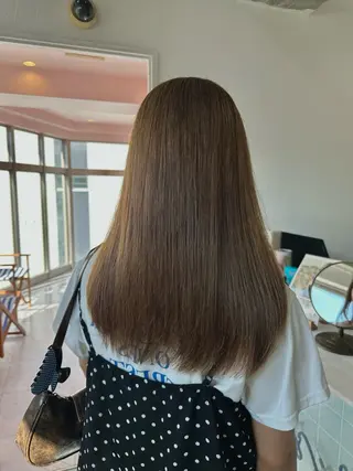 セミロング カラー モテ艶🪄ベージュ カラー🧸RUKAのヘアスタイル