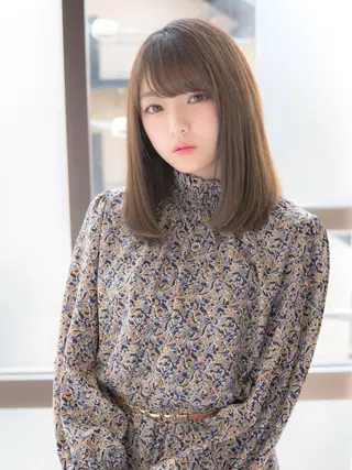 ミディアム カラー 永野 良一のヘアスタイル
