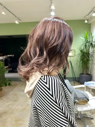 セミロング Sabby氏川洸希 パーマのヘアスタイル