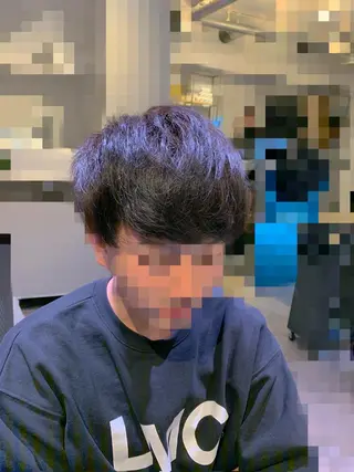 ミディアム カラー メンズ 阿部 春道のヘアスタイル