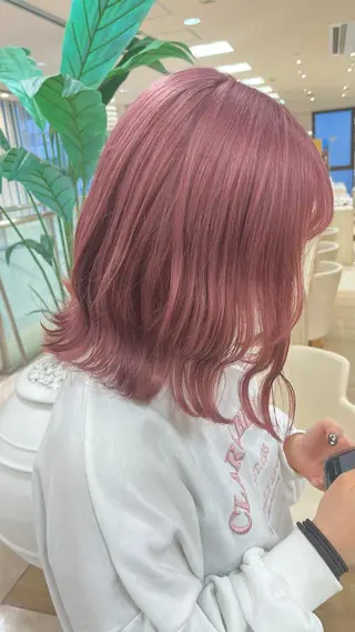 ミディアム カラー 暖色/ブリーチカラー 🎀 M i k uのヘアスタイル