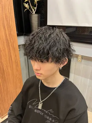 ショート パーマ メンズ 山下和輝/fifth メンズパーマのヘアスタイル
