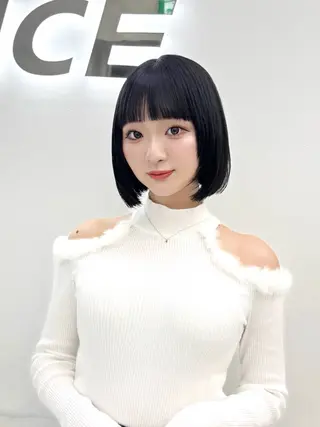 ショート カラー ヘアアレンジ 縮毛矯正🤍 ボブ/ HIKARIのヘアスタイル