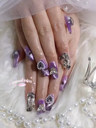 セミロング Hanaai salon あまねのネイルデザイン