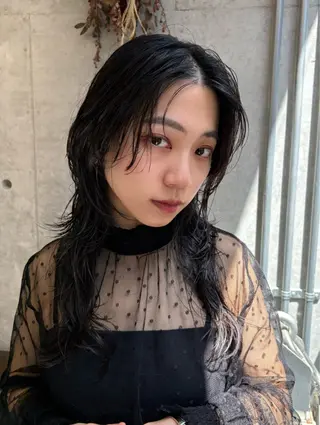 ミディアム カラー 似合わせカット レイヤー/ボブのヘアスタイル