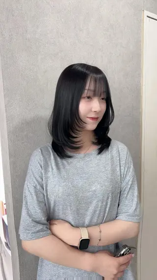 ロング カラー 赤み無し柔らかカラー 【梅田】madokaのヘアスタイル