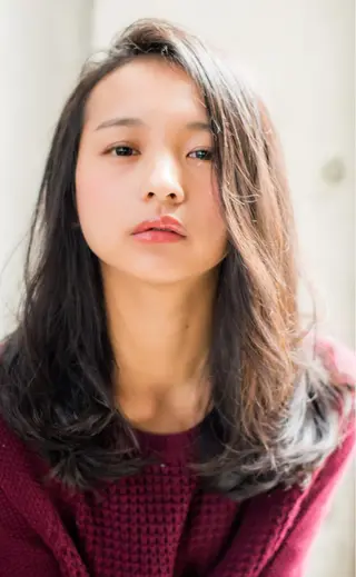 セミロング 酸性縮毛矯正 店長浅野太郎のヘアスタイル