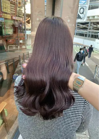 セミロング カラー 矢野 晃平のヘアスタイル