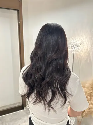 セミロング カラー ヘアアレンジ 梅木李奈🫧 レイヤー透明感カラーのヘアスタイル