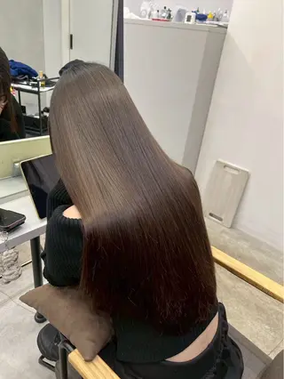 ロング パーマ 🍒モテ暖色カラー × うる艶✧ ゆなのヘアスタイル