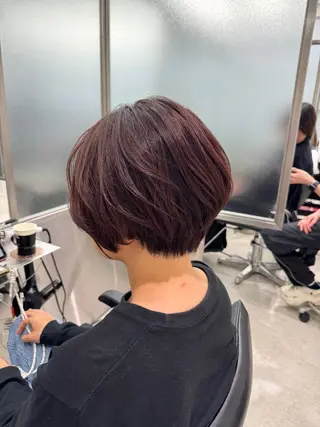 ショート カラー 梅田茶屋町ヘッドスパ &艶カラー りほのヘアスタイル