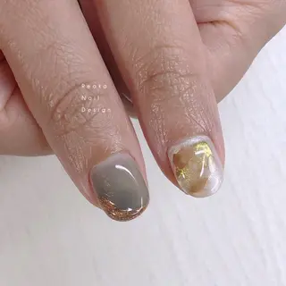 ミディアム ネイル Blowe ニュアンスのネイルデザイン
